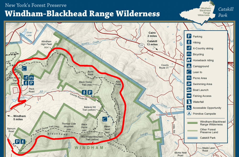Windham-Blackhead Range 20 Mile Two-Day Backpacking Loop